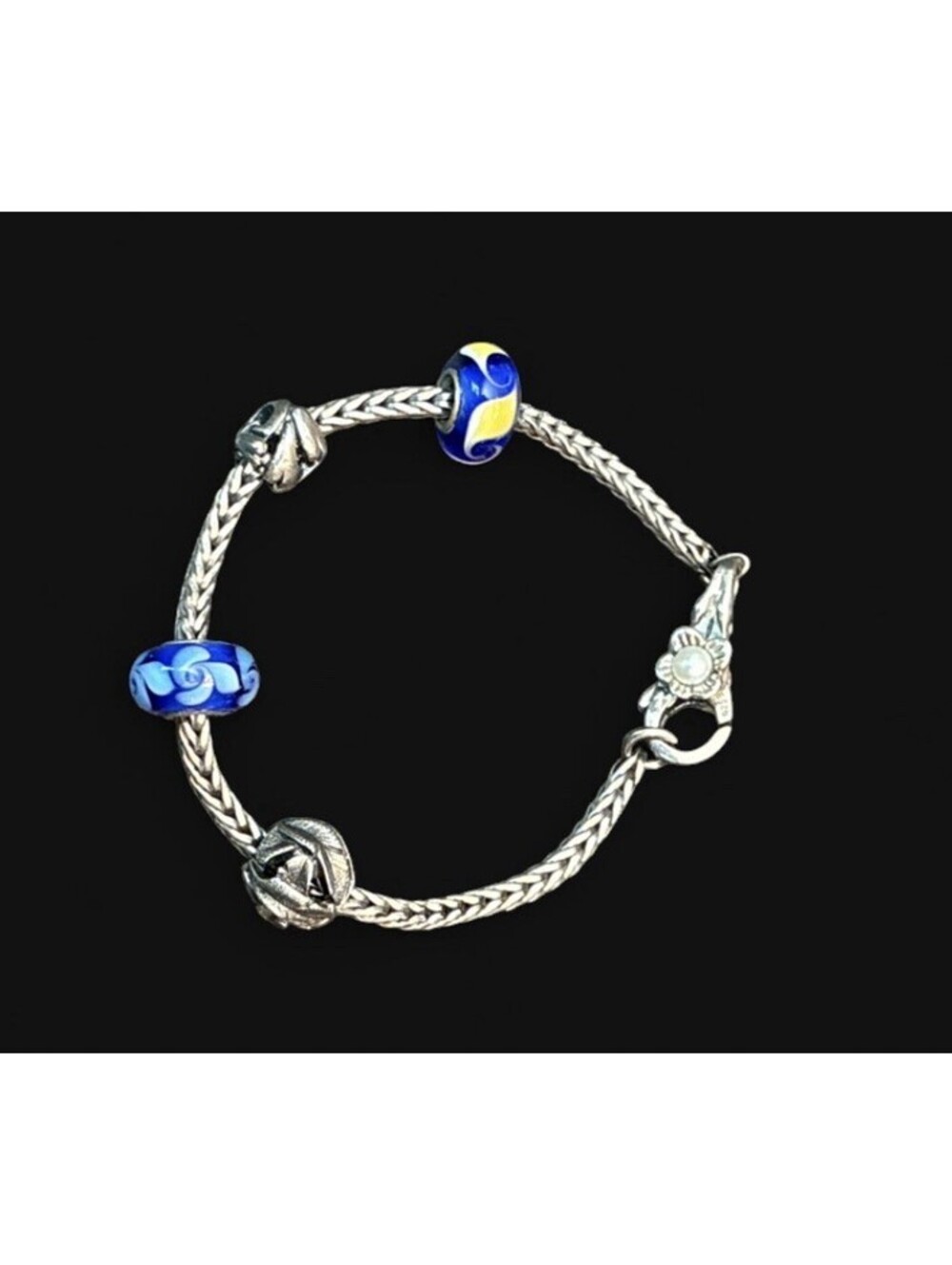 Trollbeads LAA .925 Sterling Silver Charms Bracelet- Rare Retired